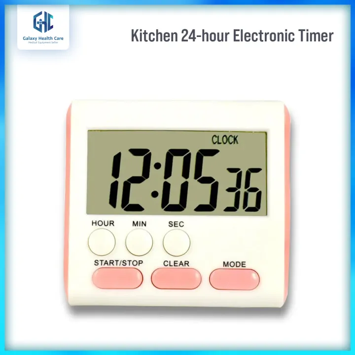 Kitchen Clock English 24-hour Electronic Timer Digital Reminder Alarm Clocks Cooking Countdown Timer LCD Multifunction Home
