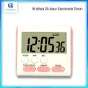 Kitchen Clock English 24-hour Electronic Timer Digital Reminder Alarm Clocks Cooking Countdown Timer LCD Multifunction Home
