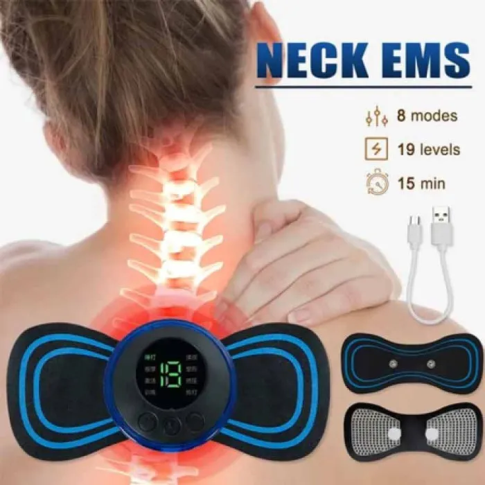 EMS Mini Massager with 2 Pad, Muscle Stimulator, Full Body Relaxation Pain Relief Vibration massager